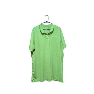Nike Golf Dri-Fit Polo Shirt Men's Lime Green Short Sleeve Size XXL